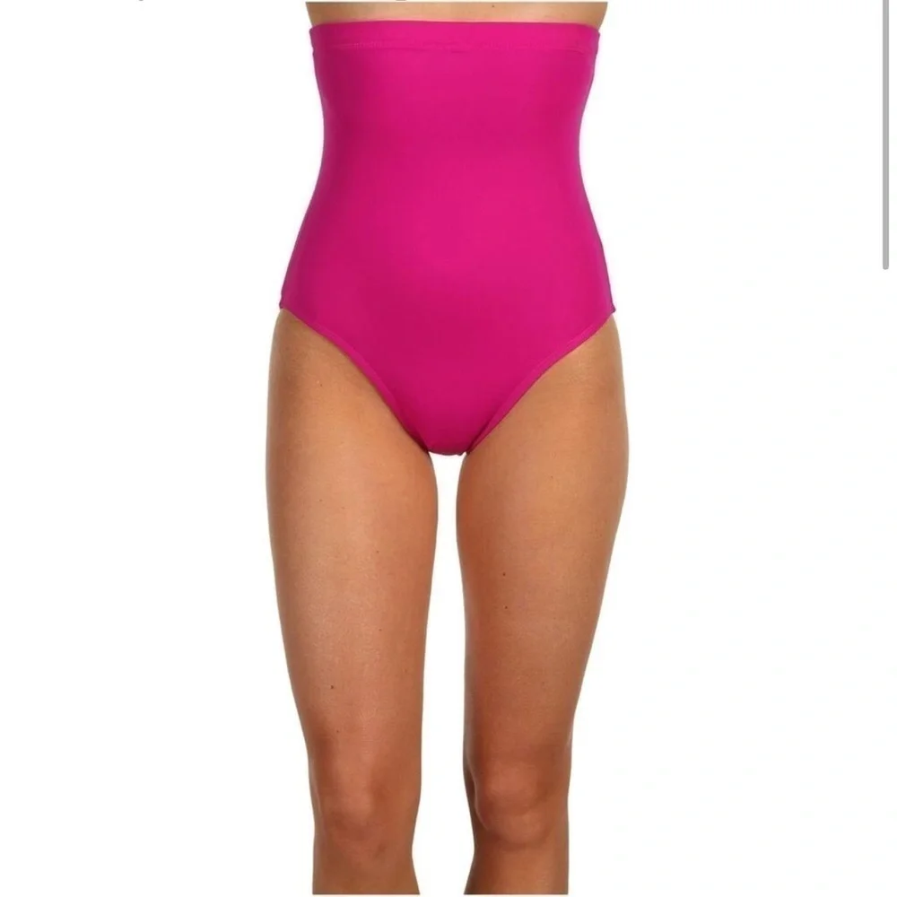 SPANX Core High Rise Shaping FullCoverage Swim Bottoms Shapewear In Berry NWT